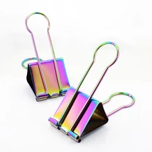 Продажа Пачка Dazzle цвет Большие размеры металлические зажимы 60 мм Примечания письмо Бумага клип канцелярские принадлежности привязки обеспечения клип код H0092