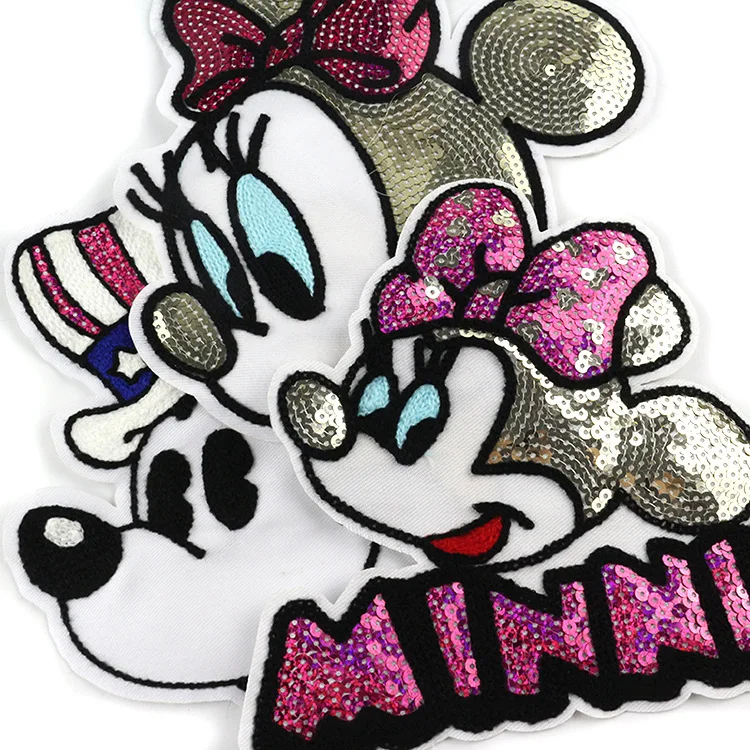 Disney cartoon Minnie Mickey clothes stickers embroidered stickers wild fashion stickers clothes patch decorative cartoon sticke