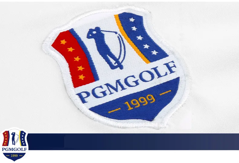 PGM Golf Мужская футболка с коротким рукавом летняя спортивная одежда соревновательная Одежда для гольфа шелковая ткань молочного цвета YF171