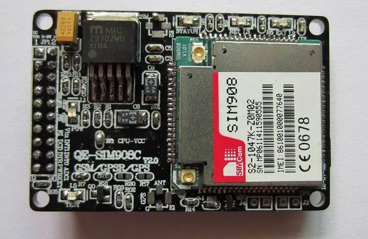1 шт. QE-SIM908C GSM/gps RS/gps модуль для интеграции SIM908 макетная плата минимальный уровень ttl