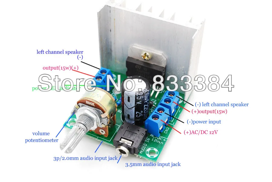 15 Вт+ 15 Вт TDA7297 Rev B двойная панель канального усилителя AC/DC 12 V без шума Высокое Мощность