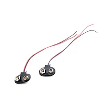 20 штук 9 V кнопка батареи подводящего провода 15 см