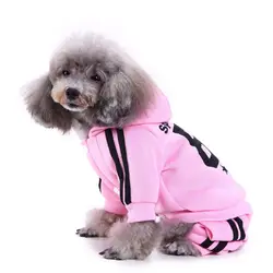 Зимний теплый свитер для собак спортивная одежда с капюшоном одежда пальто куртка хлопковая одежда для собак