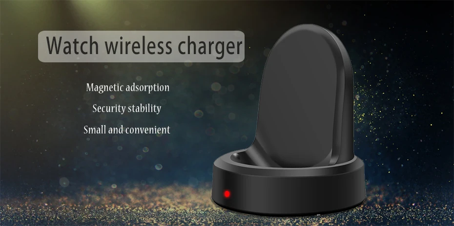 Black Wireless Charging Dock Cradle Charger For Samsung Galaxy Gear Gear S3classic Dock High Quality Charger For Samsung Gear S2 Smart Watch Wireless Charger 005408_01