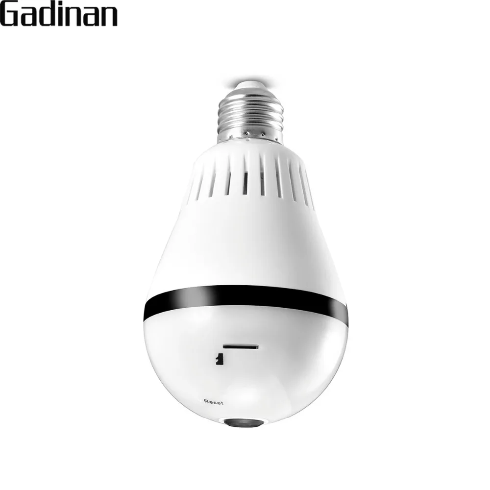

GADINAN 360 Degree Panoramic Bulb Fisheye VR Two Way Audio IR&White Light E27 WIFI 960P 1080P Wireless Smart IP Camera YOOSEE