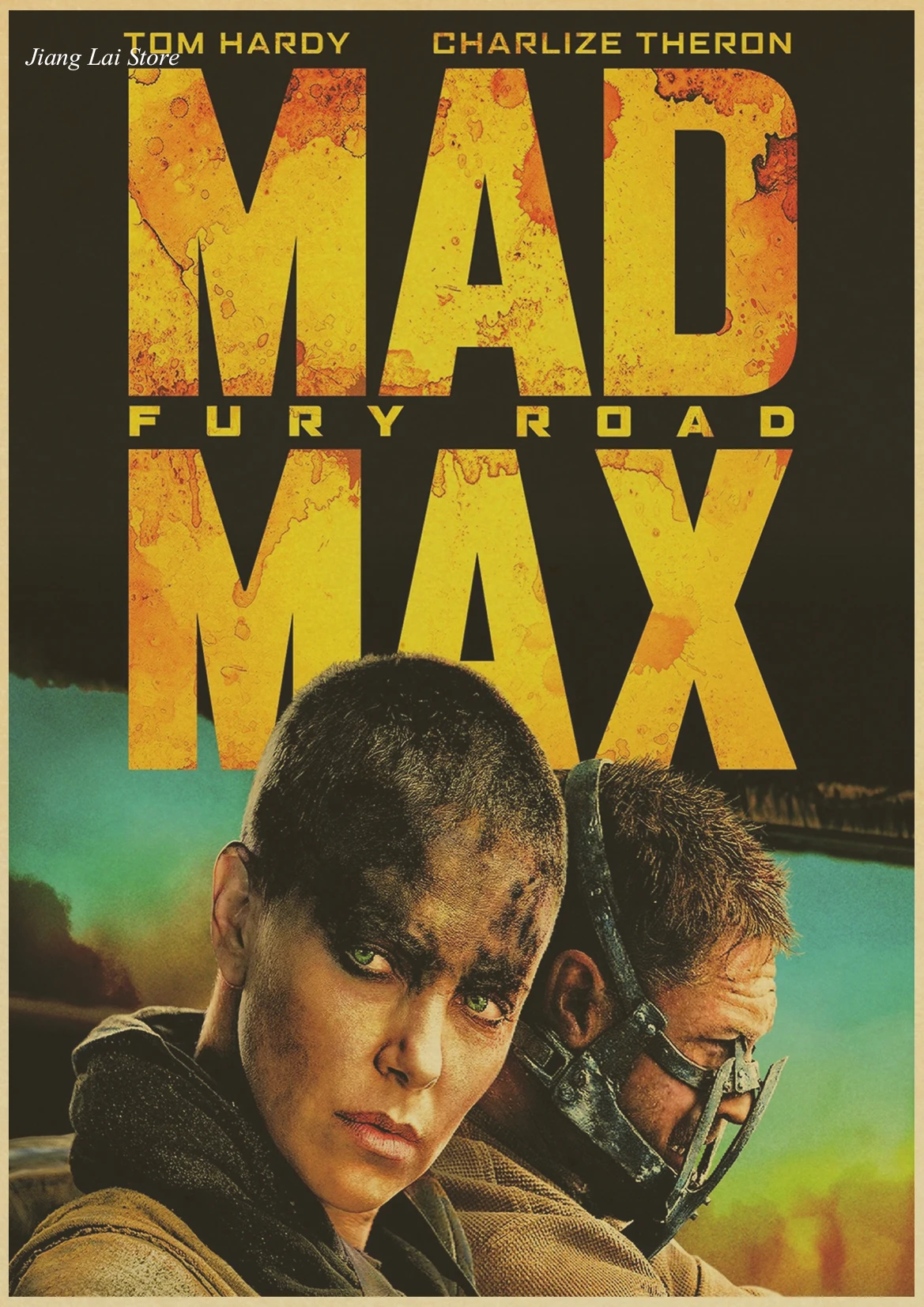 Винтажный постер Mad max Дорога ярости Том Харди Charlize Терон постер фильма плакат ретро Стикеры из крафтовой бумаги Ретро плакат - Цвет: H258