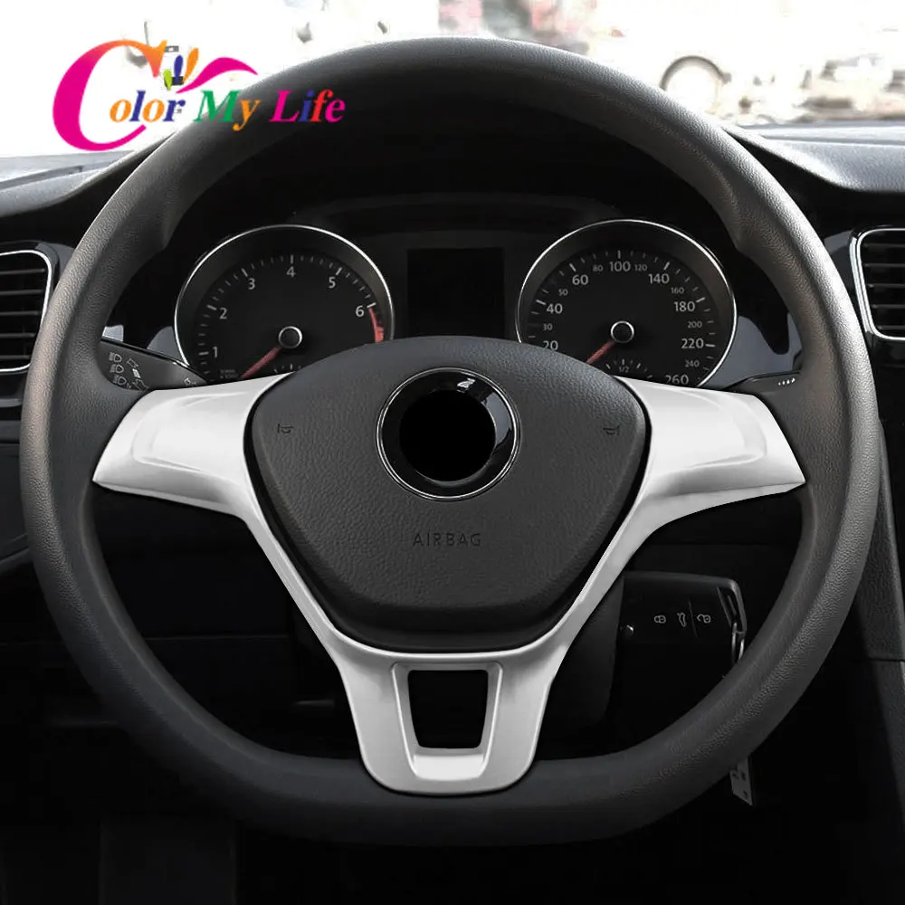  Car Steering Wheel Cover Trim Sticker Fit for Volkswagen VW Golf 7 GTI MK7 POLO 2014 2015 Jetta MK6