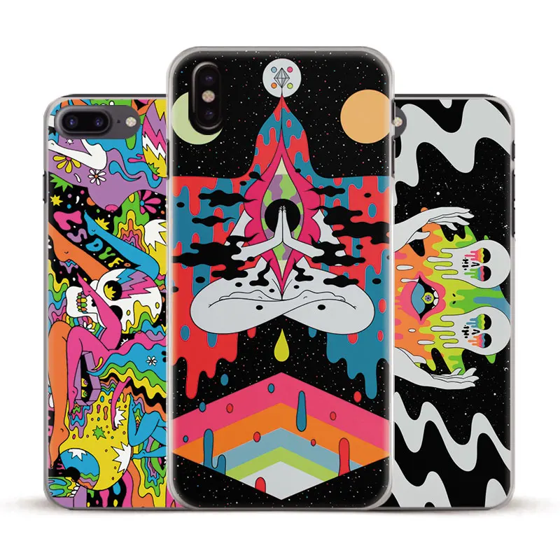 

Psychedelic Trippy Aesthetic Abstract Phone Case Cover Shell For Apple iPhone 4 4s 5 5s Se 6 6Plus 6s 6sPlus 7 7Plus 8 8Plus X