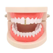 Mainlead золотые зубы грили палочка Форма хип хоп Топ один стоматологические колпачки Стразы зубчатые зажимы вечерние ювелирные изделия