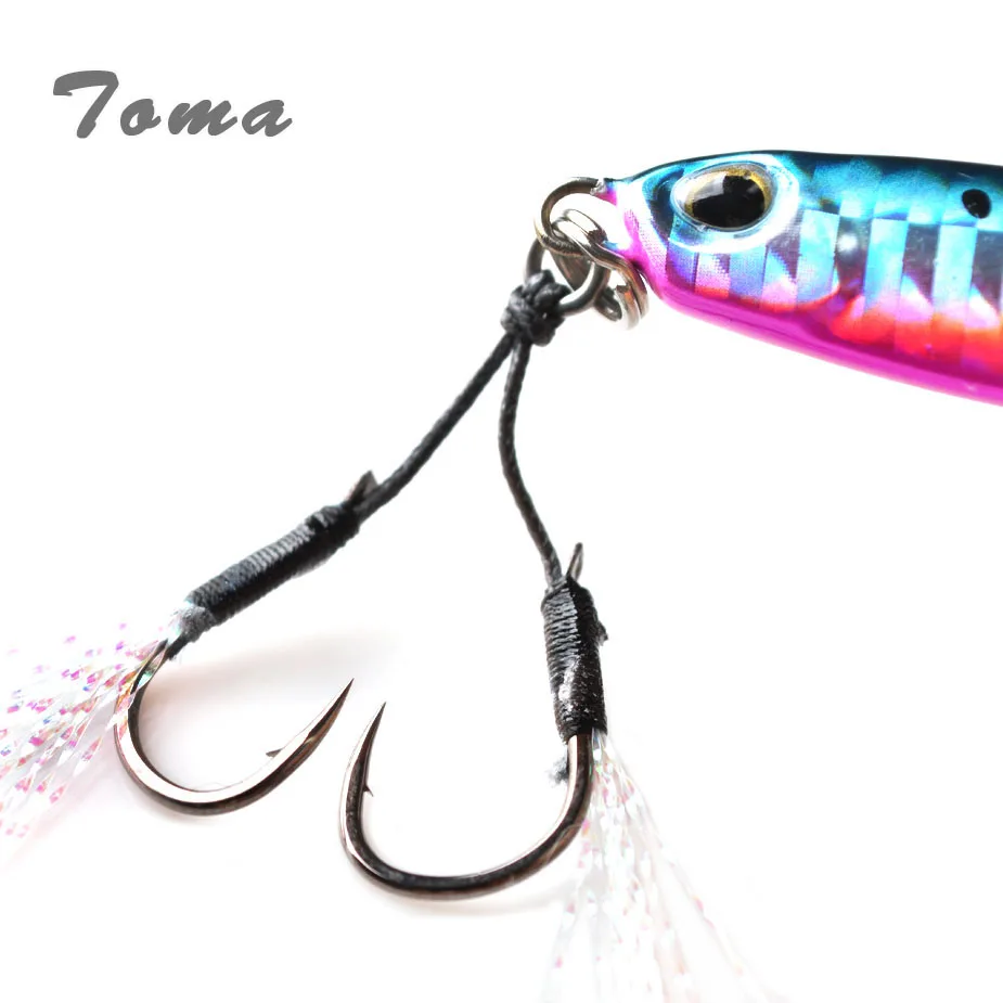 TOMA Luminous Micro Slow Fall Jig Lead Fish 15g 30g Cast Shore Jigging  Metal Spoon Lure Fishing Artificial Bass Bait Tackle
