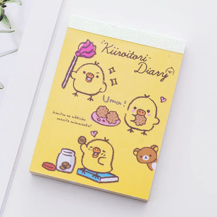 BLINGIRD, 4 стиля, креативная Милая Обложка для цыплят, для студентов, офиса, блокнот, скребок, каждая книга, 100 страниц, блокноты для заметок, животные, Kawaii, подарок - Цвет: Chicken yellow