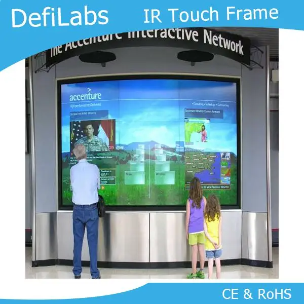 

DefiLabs 10 points 49" IR Infrared Touch Screen Overlay without glass for interactive bar system, ads