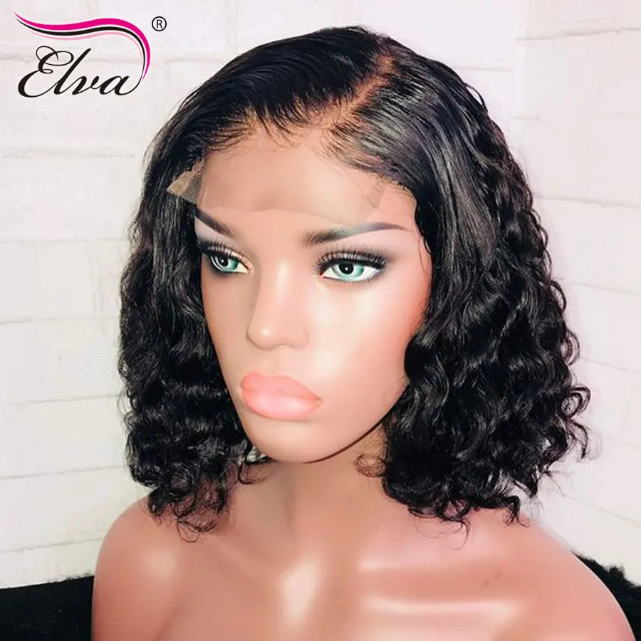 Elva Hair Short Human Hair Lace Front Wigs For Black Women Glueless Bob