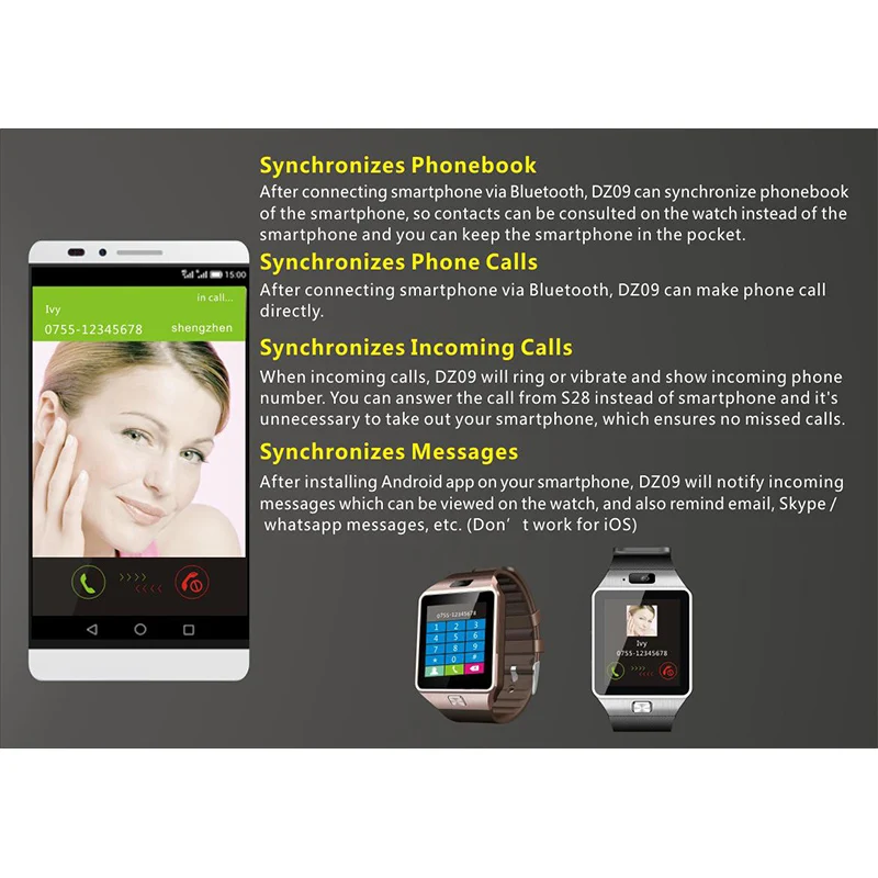 DZ09 Bluetooth Smart часы 2018 Smartwatch Android Для мужчин Спорт relogio inteligente dz 09 для женщин smart|support