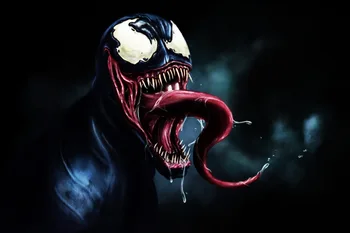 

canvas fabric poster custom print huge tongue of Spider Man Venom PFM03 for wall art room decor home decoration(frame available)