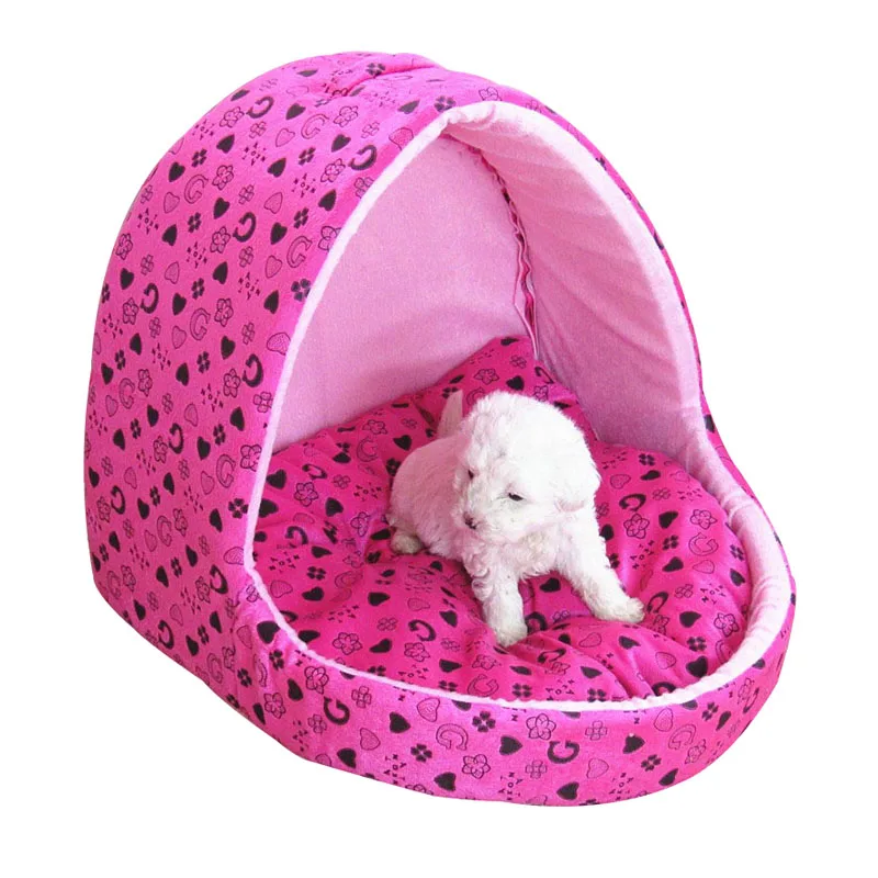 pink dog bed