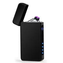 New Design Fingerprint Induction Touch Double Arc Usb Charging Lighter Plasma Electronic Lighters Gadgets for Men Smoking