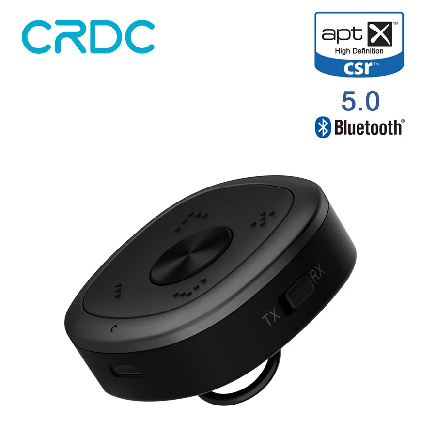 

CRDC APTX HD Bluetooth5.0 Receiver Transmitter CSR BC8675 Wireless Bluetooth Audio 3.5mm Aux Music Transmitter For PC TV Speaker