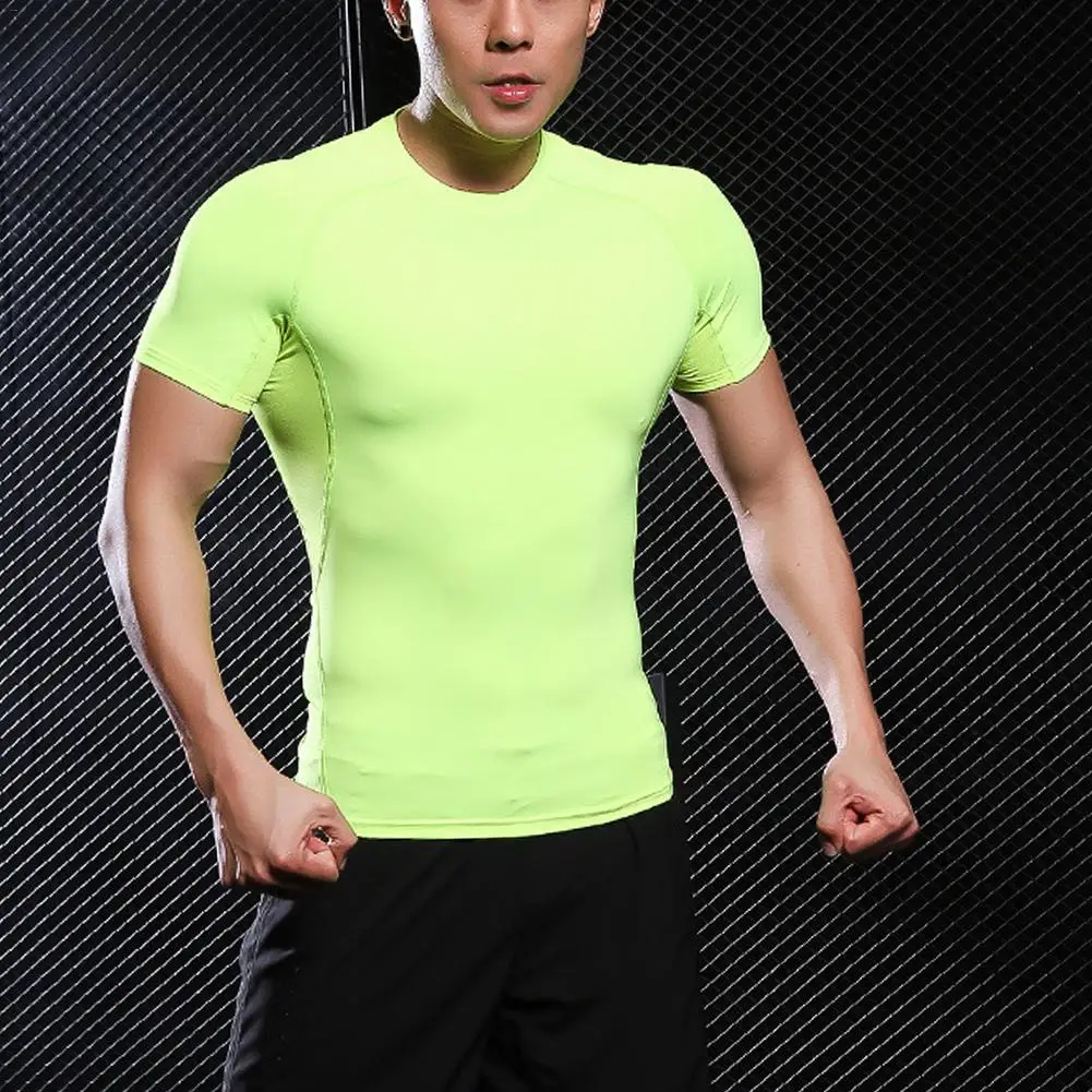 Мужские спортивные тренировочные футболки одежда для фитнеса тренерский костюм облегающий дышащий Pro с коротким рукавом для тренировок одежда
