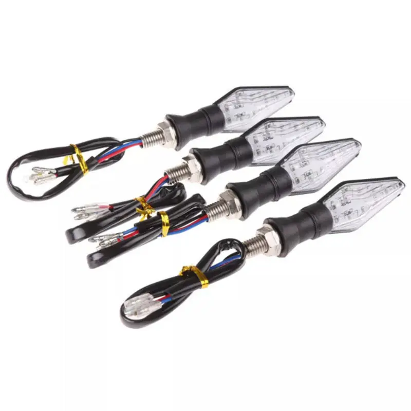 1 пара универсальный поворотник для мотоцикла 12 светодиодов В|light yellow|light ledlight led