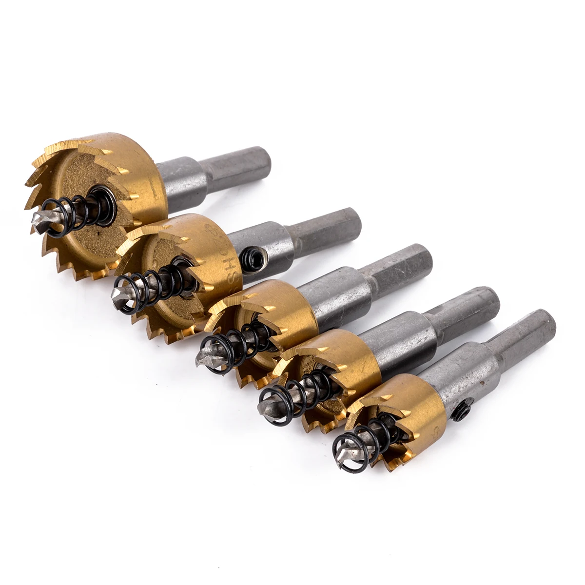 

5pcs Pratical Carbide Tip HSS Drill Bit Set 16-30mm with Wrenches For Metal Alloy Wood Hole Saw Cutting Tool
