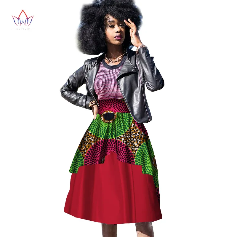 Roupas para Mulher Vestido de Baile Recente Bazin Riche Africano Dashiki Cera Impressão Joelho Comprimento Dupla Camada Saia Wy1200 35 dashiki africano cera impressão joelho comprimento vestido