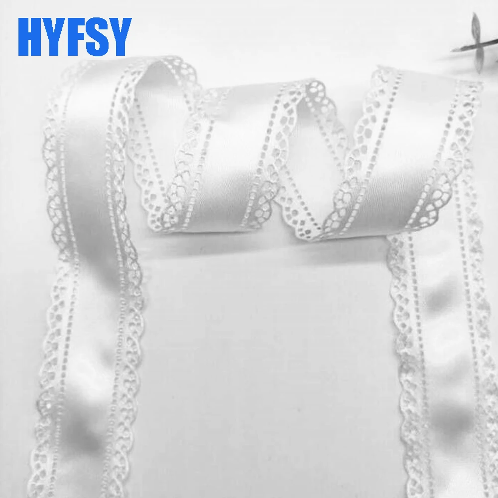 Hyfsy 10065 30 мм кружевная лента 10 ярдов подарочная упаковка «сделай сам» головной убор пояс ручной работы материалы для одежды атласный бант для волос полиэстер