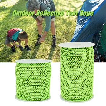 

Outdoor Climbing Reflective Rope Paracord Diameter Reflective String Windproof Tent Rope for Camping Tent Awning Gear Lanyard