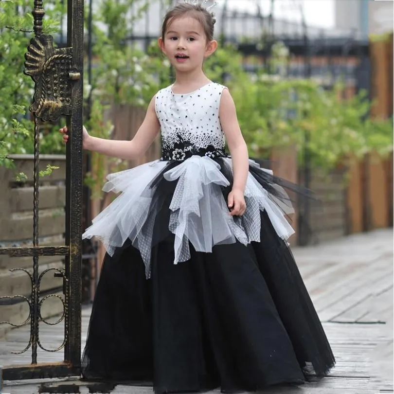 little girl black flower girl dress