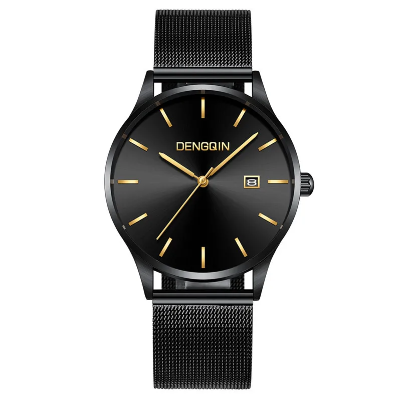 

Fashion Mens Business Male Watch Classic Quartz Stainless Steel Date Wrist Watch Men's watch Wrist Party decoration Business Wat