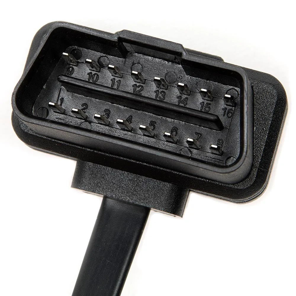 60 см 100 тонкий как лапша OBDII OBD2 16Pin ELM327 штырь гнездо удлинитель локтя OBD 2