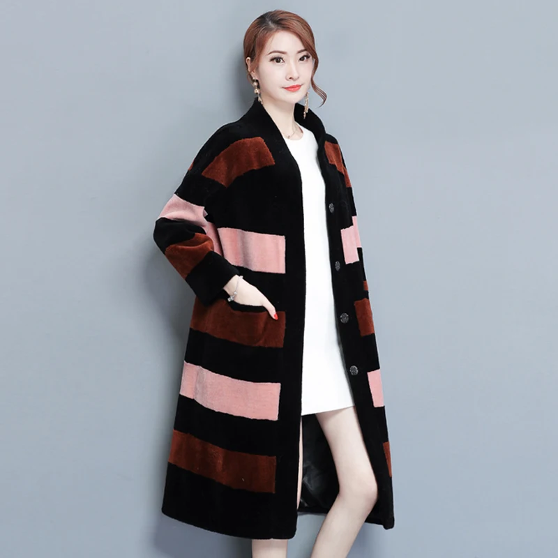 vent Vent As Pour Manteau Longue Photo Mode La À Trench Femelle Casaco Femmes Rayé Coupe Feminino Femme Contraste Vêtements Cardigan w8OSUI