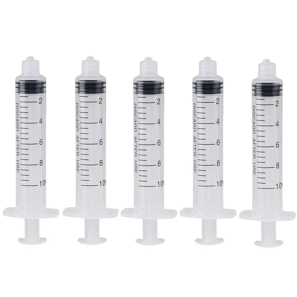 

3.94" Transparent Plastic 10MLCapacity Screw Type Liquid Hand Push Dispensing Syringe for Industrial Pack of 5