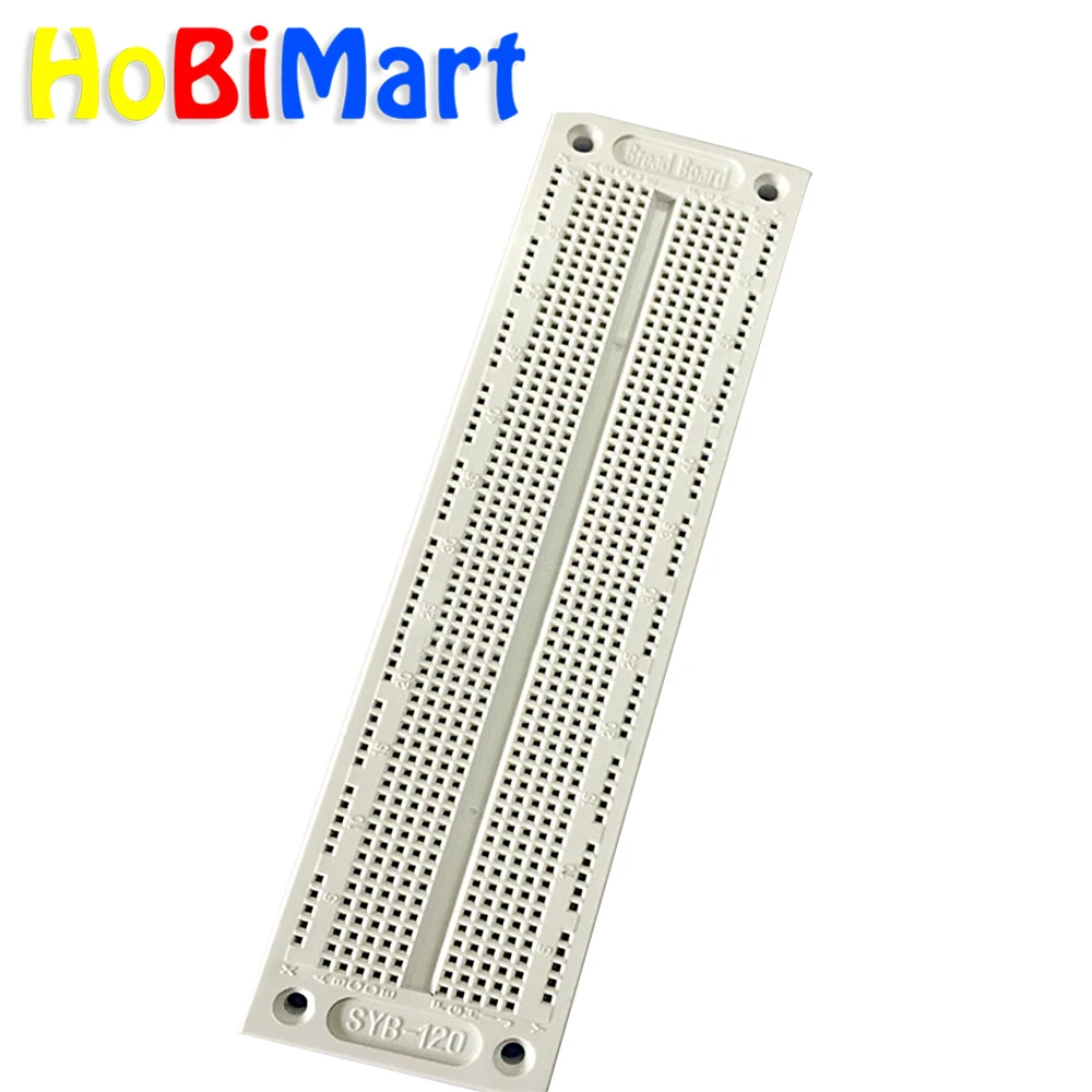 

HoBiMart SYB-120 700 Position Point Solderless PCB Breadboard Protoboard 175*46*8.5MM White for arduino free shipping #nbp009