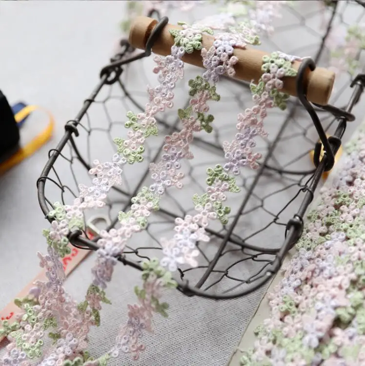 

Hot!!! 10 Meters 2cm Width Colorful Delicate Polyester Flower Daisy Lace Trim for Sewing DIY Handmade Craft Material