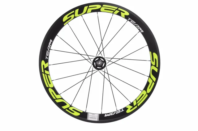 スーパーチー厶カーボンホイール50mm クリンチャータイヤ 取り付け工具付き