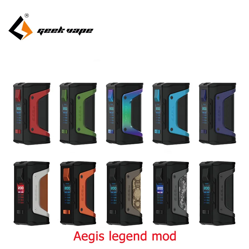 Get  Big sale GeekVape Aegis mod aegis Legend 200W TC Box MOD Powered by Dual 18650 batteries for zeus r