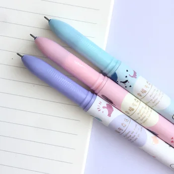 

Y55 2X Happy Zoo Coffee Erasable Gel Pen School Office Supply Student Stationery Writing Signing Pen Blue Ink 0.38mm