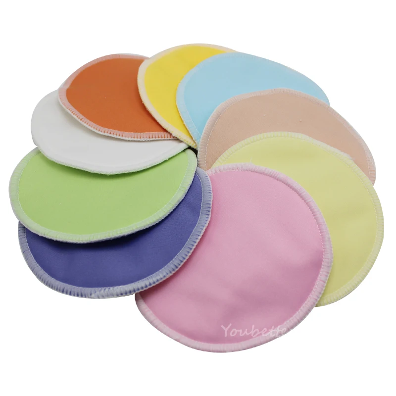 4 Layers Bamboo Nursing Pads Waterproof PUL Breast Pads Reusable Breast
