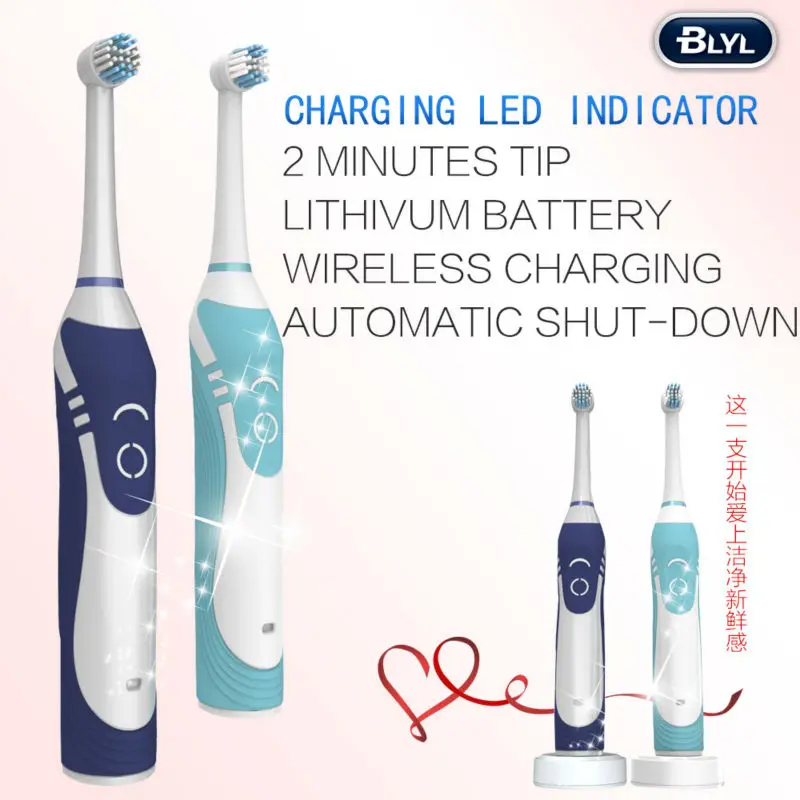 Rotary Electric Toothbrush No Rechargeable Tooth Brush Electric With 2