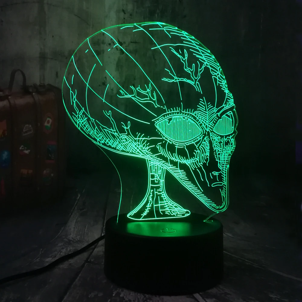 Новинка 2019 Космический космический светильник Alien ET 3D RGB светодиодный ночник USB