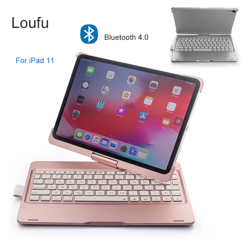Bluetooth 4,0 клавиатура для iPad Pro 11 чехол для клавиатуры защитный с 7 цветными подсветкой клавиатуры для iPad 11 чехол s A80