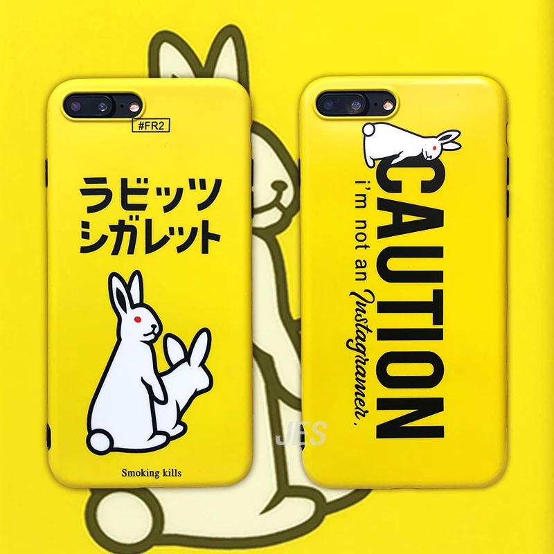Модный японский Fr кролики чехол для iPhone X XS MAX XR 10 8 7 6 S plus матовый Мягкий
