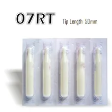 50 шт белые короткие одноразовые татуировки Советы 7RT стерильные Ассорти пластиковые татуировки трубки