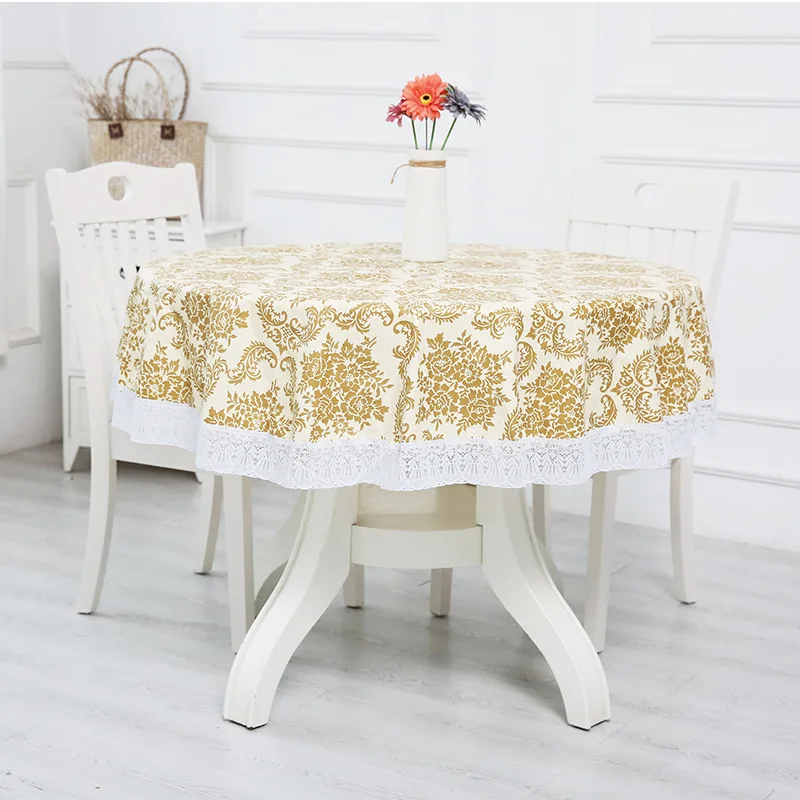 PVC Waterproof Table Cloth Round Tablecloth Nappe Table Cover Party Wedding Table Cloth for Home Ki