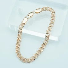 1 шт мужские и женские 6 мм браслеты «Улитка» 585 розовое золото цвет заполненные руки браслет русская Роза ювелирные изделия