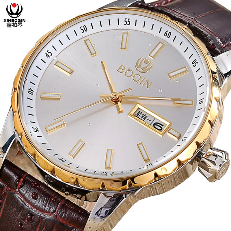 

Reloj Hombre XINBOQIN Brand Sports Designer Quartz Mens Watch Water Resistant Leather Calendar Male Wristwatch Relogio Masculino