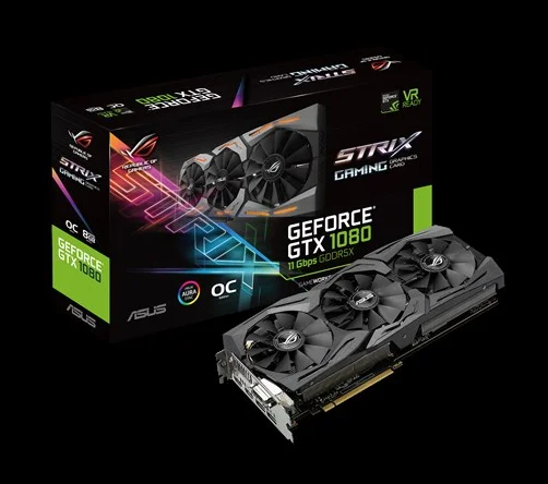 ASUS ROG-STRIX-GTX1080-O8G-11GBPS настольная независимая игровая графика б/у 90% Новинка