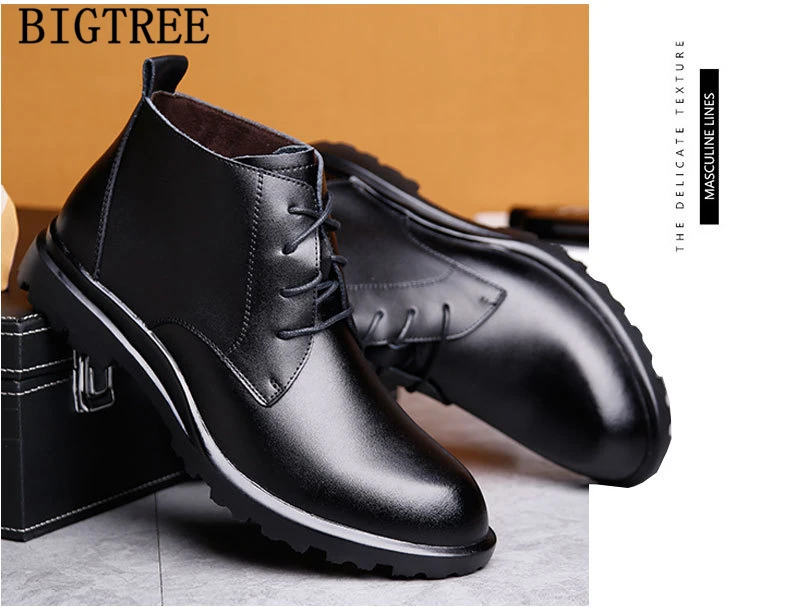 Мужские ботинки кожаные ботильоны мужские зимние ботинки мужская обувь+ Мужская мода zapatos de hombre bota masculina ayakkabi chaussure homme