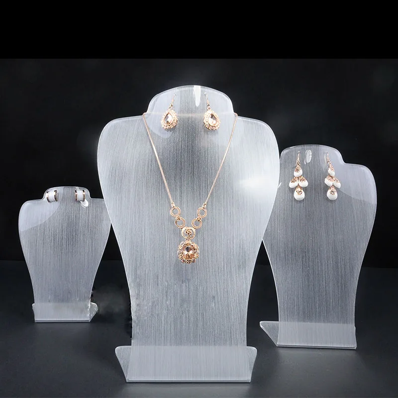 

Acrylic Pendant Display holder froster necklace display holder earrings&pendant display stand 3pcs a set